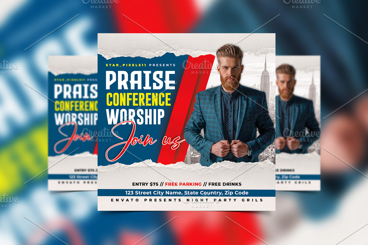20 Church Flyers Bundle, a Flyer Template by StarPixles11 (Photo 5 of 15)