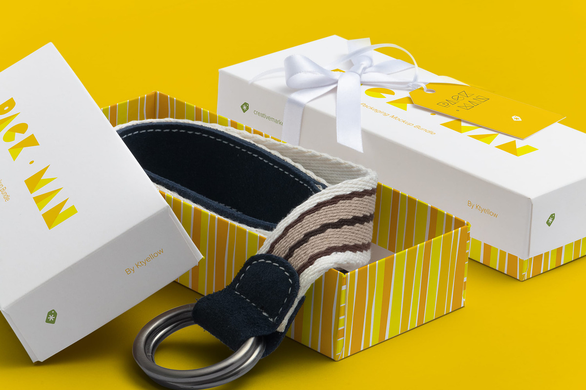 Rectangular Gift Box Mockup 02, a Packaging Mockup by Ktyellow (Photo 3 of 3)