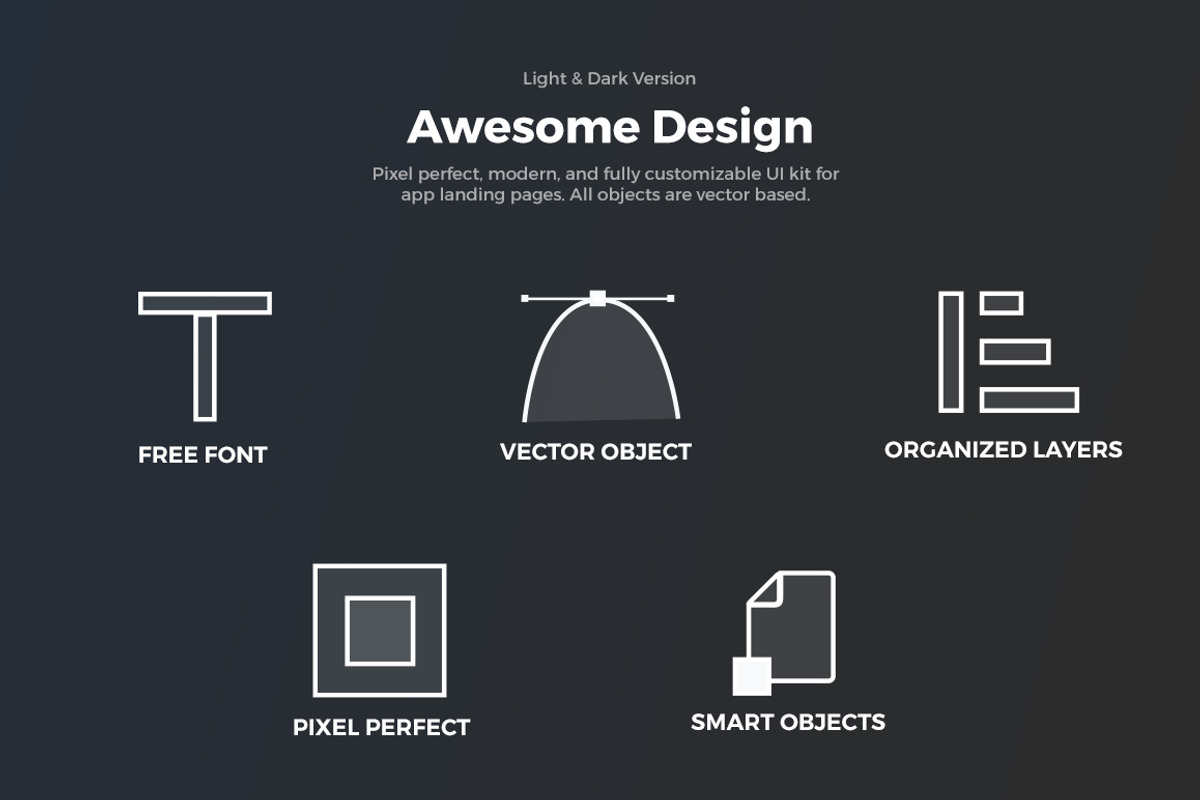 Noon UI Kit - App Landing, an UI Kit Template by UIMint (Photo 3 of 7)