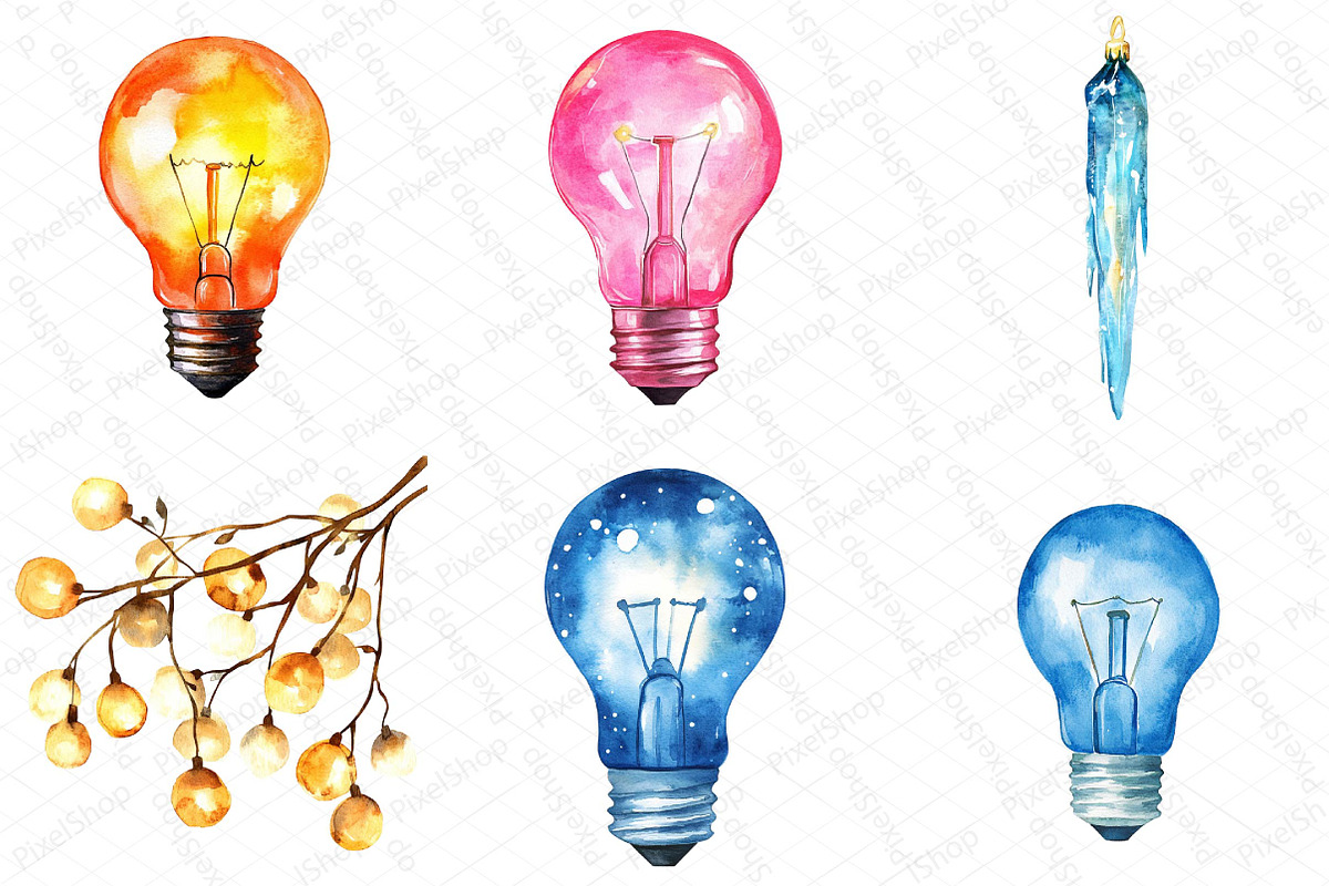 Christmas Light Clipart, an Illustration by DreamPrint404 (Photo 5 of 6)