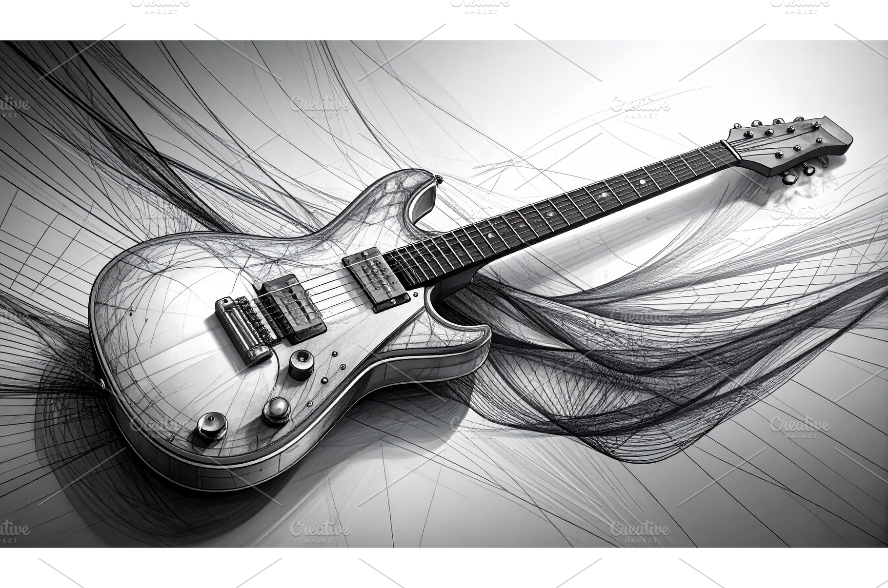 Electric guitar rests on surface, an Arts & Entertainment Photo by Igor Tichonow