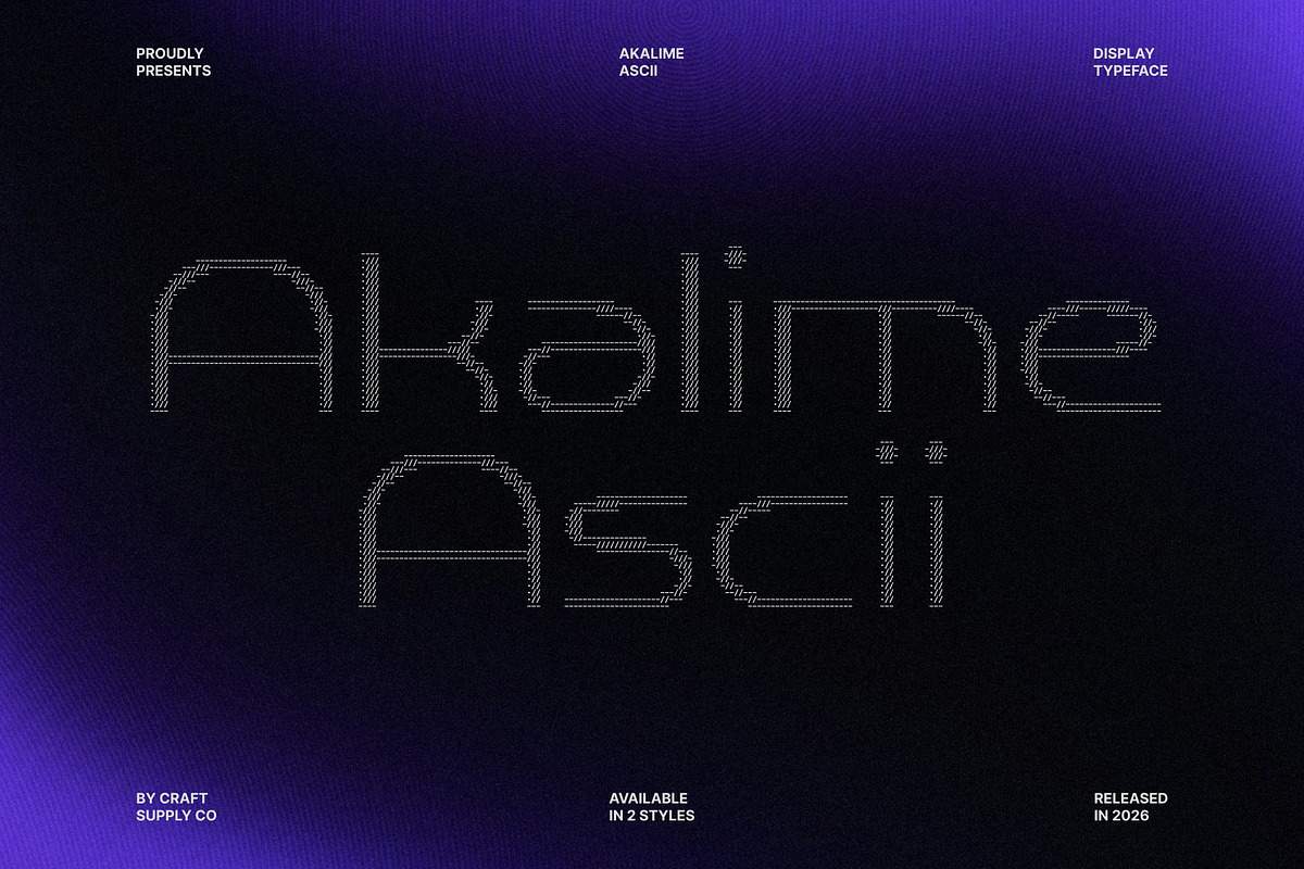 Akalime Ascii, a Sans Serif Font by Craft Supply Co. (Photo 1 of 8)