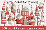 Quirky Santa Claus Clipart, an Illustration by Designworld (Thumbnail 1 of 5)