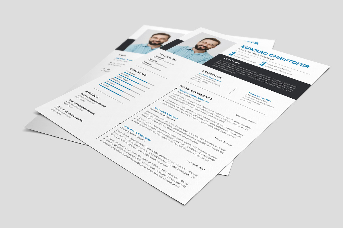 Resume / CV Template, a Resume Template by Abdul Studio (Photo 3 of 5)