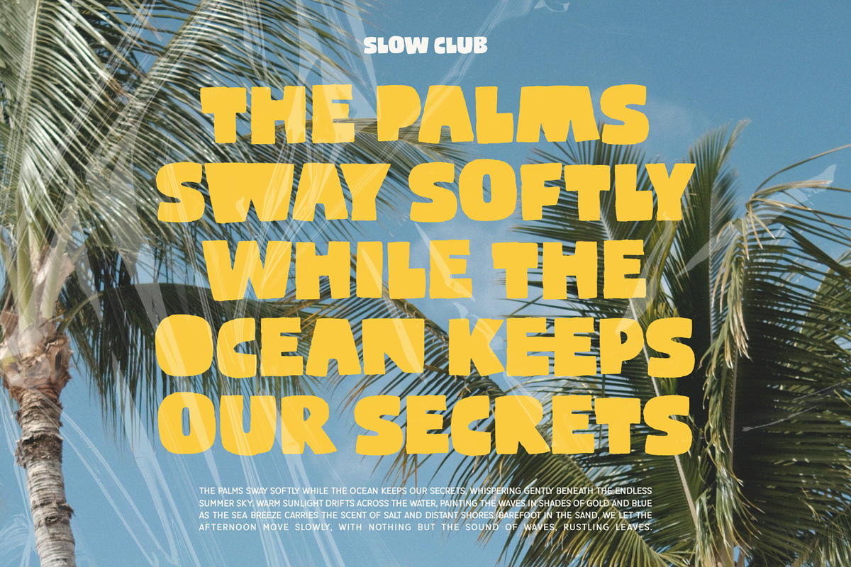 Slow Club - Hand-Drawn Display Font, a Handwritten Font by shineink.designlab (Photo 7 of 12)