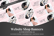 Pink Luxury Website Banner Templates, a Shopify Template by Template Twist Shop (Thumbnail 1 of 5)