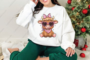 Valentine Heifer Highland Cow PNG, an Illustration by CraftArtStudio (Thumbnail 3 of 4)