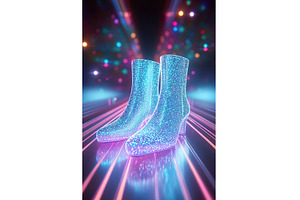 Glittering 80s blue ankle dancing, a Beauty & Fashion Photo by Lermont51