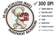 Valentines Teddy Bear Clipart, an Illustration by Craft Nest (Thumbnail 2 of 11)