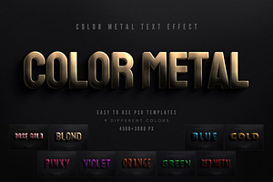 Color Metal Text or Logo Effect, a Layer Style Add-On by Andrew Skoch Design