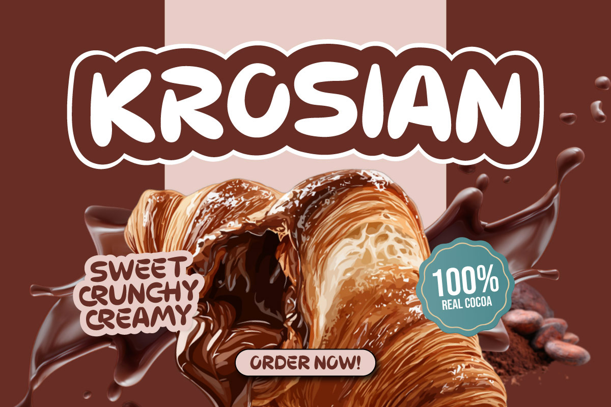 Choko Theo - Chocolate Display Font, a Handwritten Font by twinstd (Photo 2 of 10)