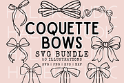 Coquette Bows SVG Illustrations, a Decorative Illustration by HalieKStudio (Thumbnail 1 of 9)