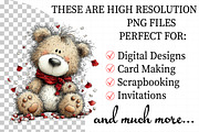 Valentine Teddy Bear Clipart, an Illustration by Daily.Designs (Thumbnail 2 of 8)