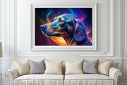 Vibrant Dog Print, an Animal Illustration by ZobaDepot (Thumbnail 2 of 4)