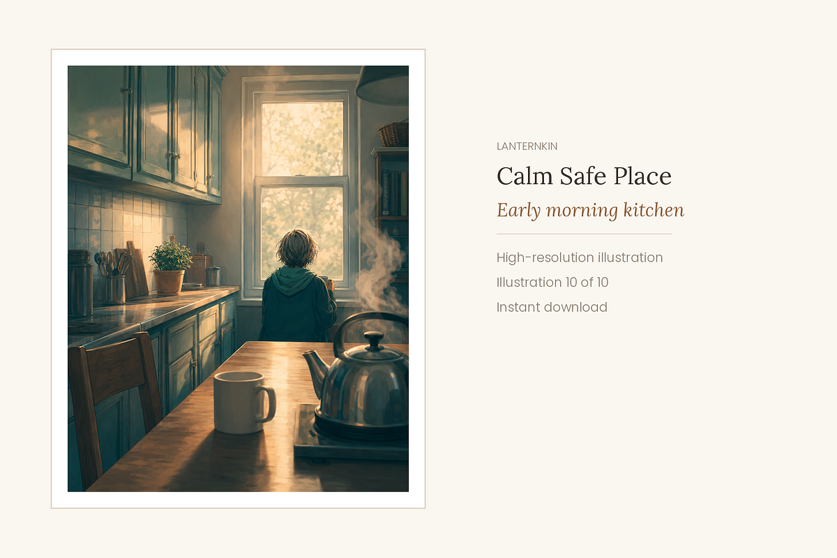 Calm Safe Place, Set of 10, a Decorative Illustration by LanternkinStudio (Photo 10 of 11)