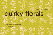 Quirky Florals Hand Drawn collection, an Object Illustration by Lena Nikolaeva (Thumbnail 1 of 12)