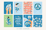 MAKE LOVE, NOT WAR vector collection, an Animal Illustration by Nadia Grapes (Thumbnail 3 of 12)