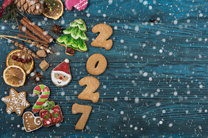 Christmas gingerbread cookies for