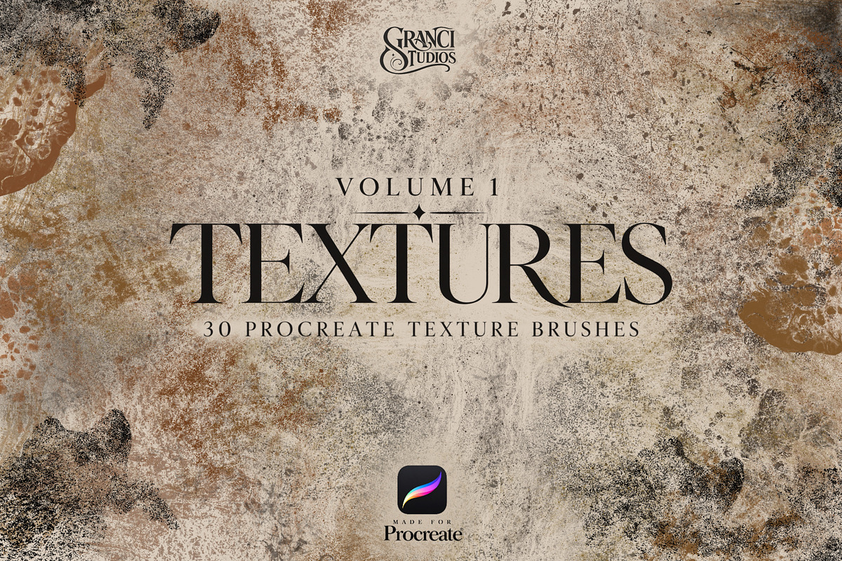 Textures Volume 1 -Procreate Brushes, a Brush Add-On by GRANCI STUDIOS (Photo 1 of 7)