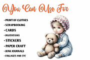 Baby Girl Clipart PNG Bundle, a Seasonal Illustration by CreationArt (Thumbnail 5 of 7)