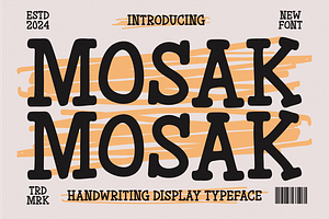 Mosak - Handwriting Display Typeface