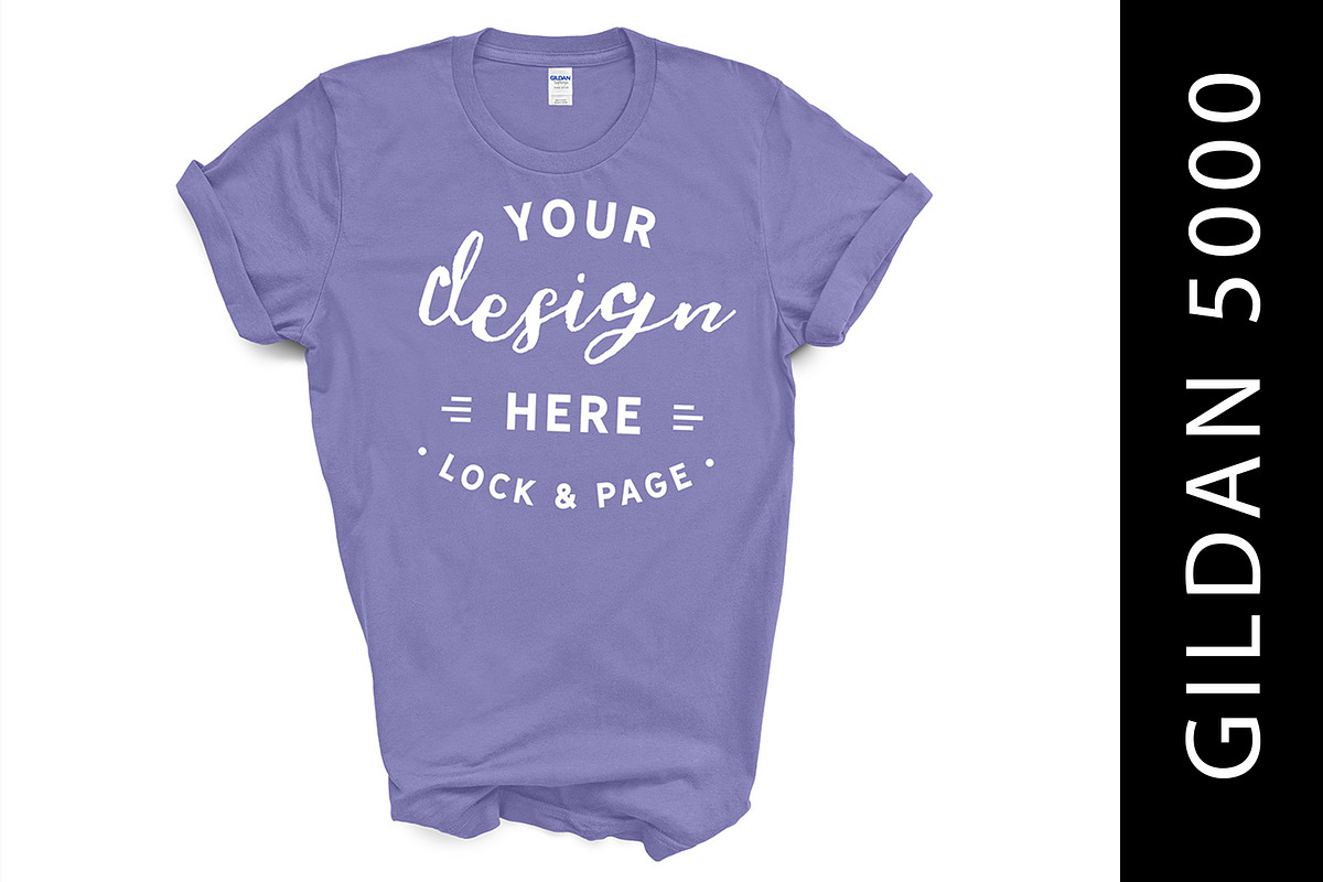 Gildan 5000 Mockup TShirt Bundle, a Shirt Mockup by lock and page (Photo 5 of 22)