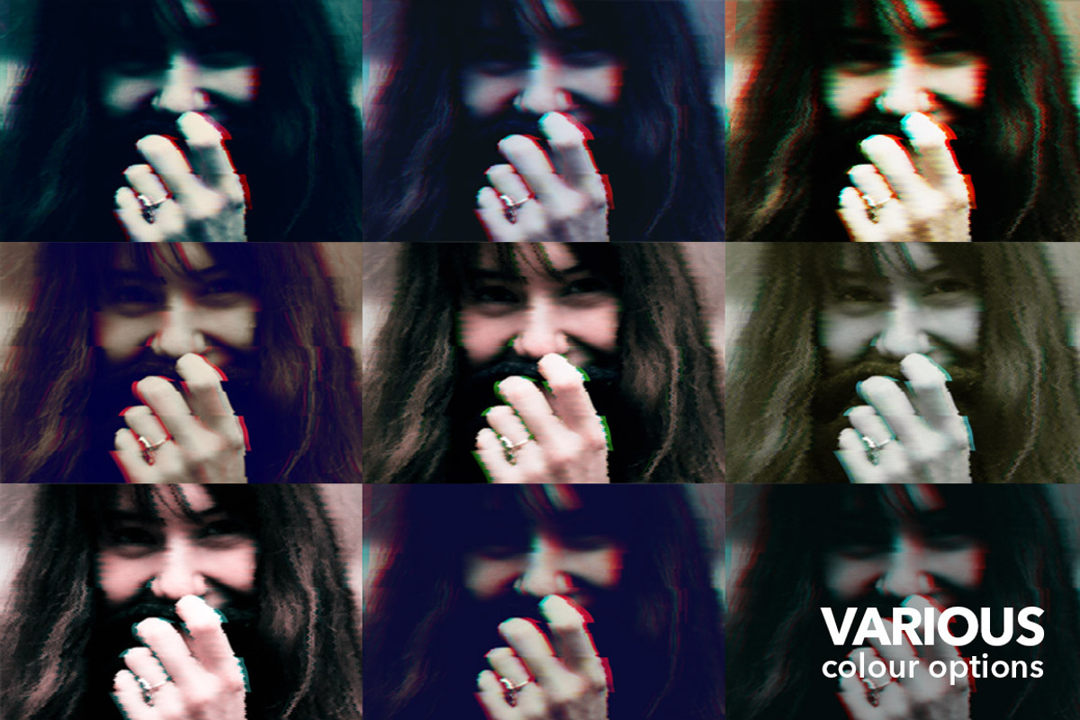 Digital Glitch Effect PSD Templates preview 5