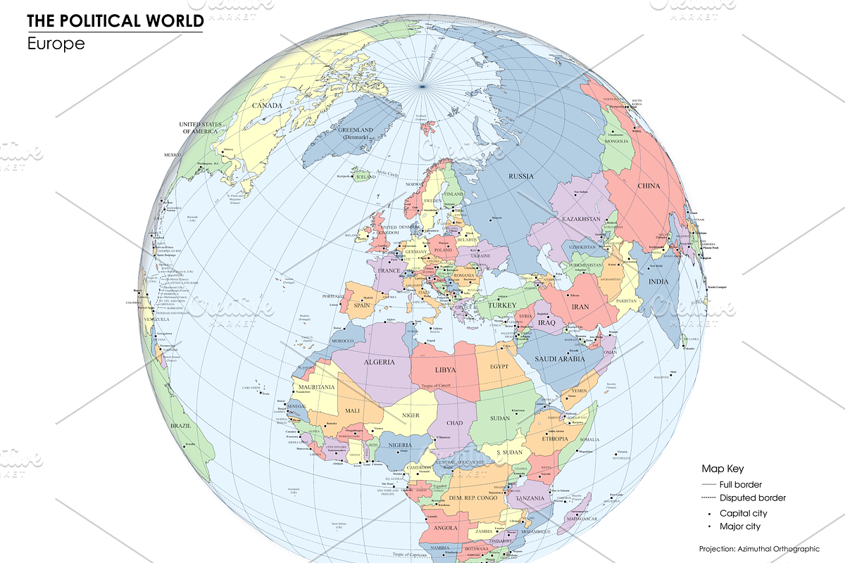 Globe Political Map - Bundle, an Education Illustration by Cartorical (Photo 5 of 8)