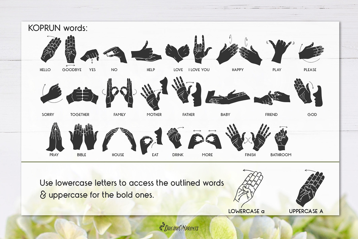 Koprun - American Sign Language Font preview 4