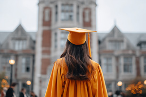 Graduate student in a yellow cap, a School & Education Photo by MistyDay