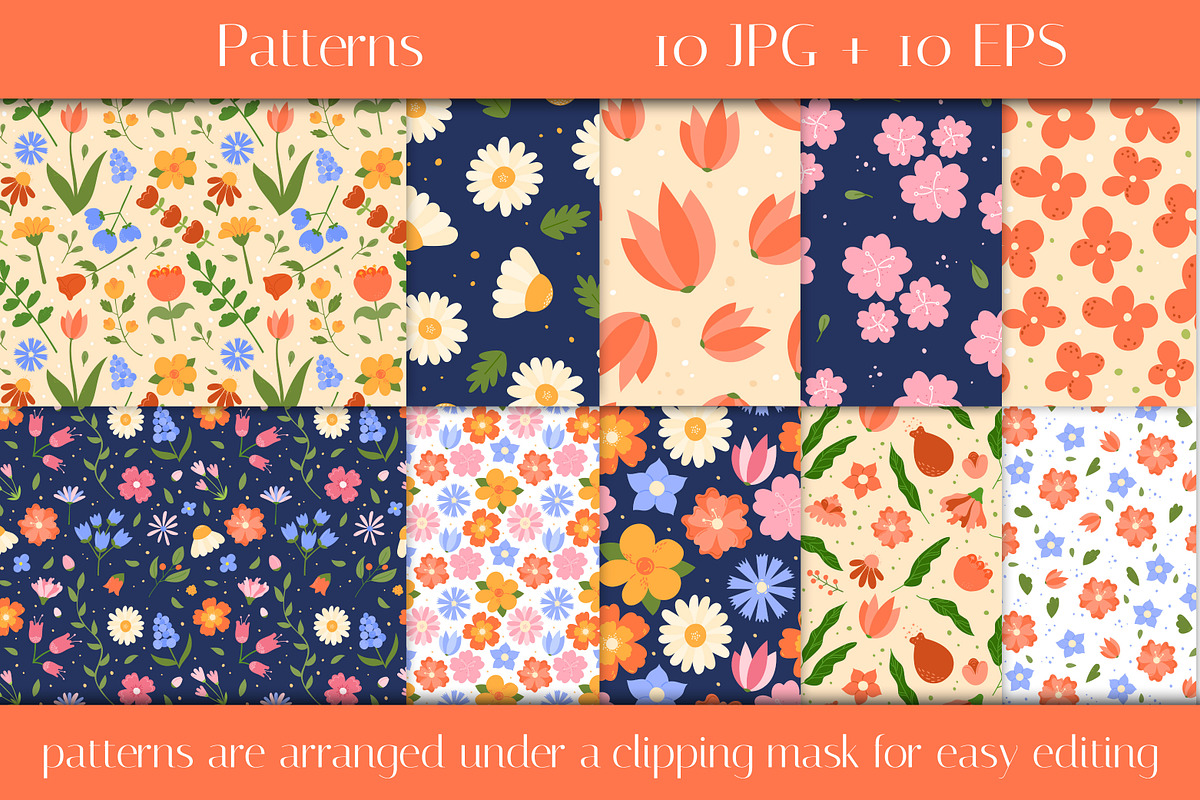 Flowers PNG Clipart Vector Patterns, a Pattern Graphic by AnnaViolet_store (Photo 6 of 16)