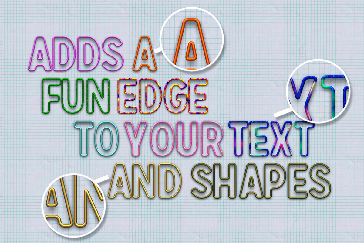 70 Photoshop Edging Styles, a Layer Style Add-On by Heather Green Designs (Photo 5 of 5)
