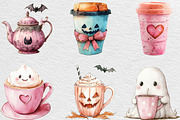 Pink Coquette Halloween Coffee, an Illustration by Black Bird Studio (Thumbnail 2 of 6)