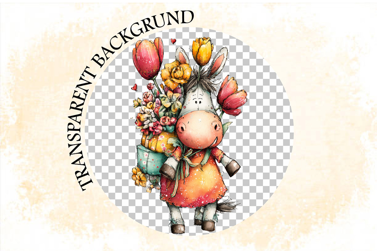 Whimsical Mother's Day Horse Clipart, an Illustration by SVGArt (Photo 7 of 9)