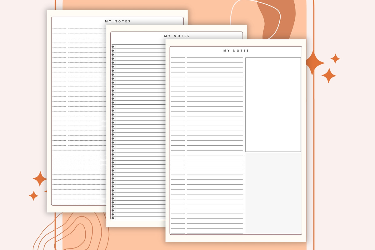 Digital Notes Templates | Goodnotes, a Stationery Template by CreativeBundlex (Photo 5 of 10)