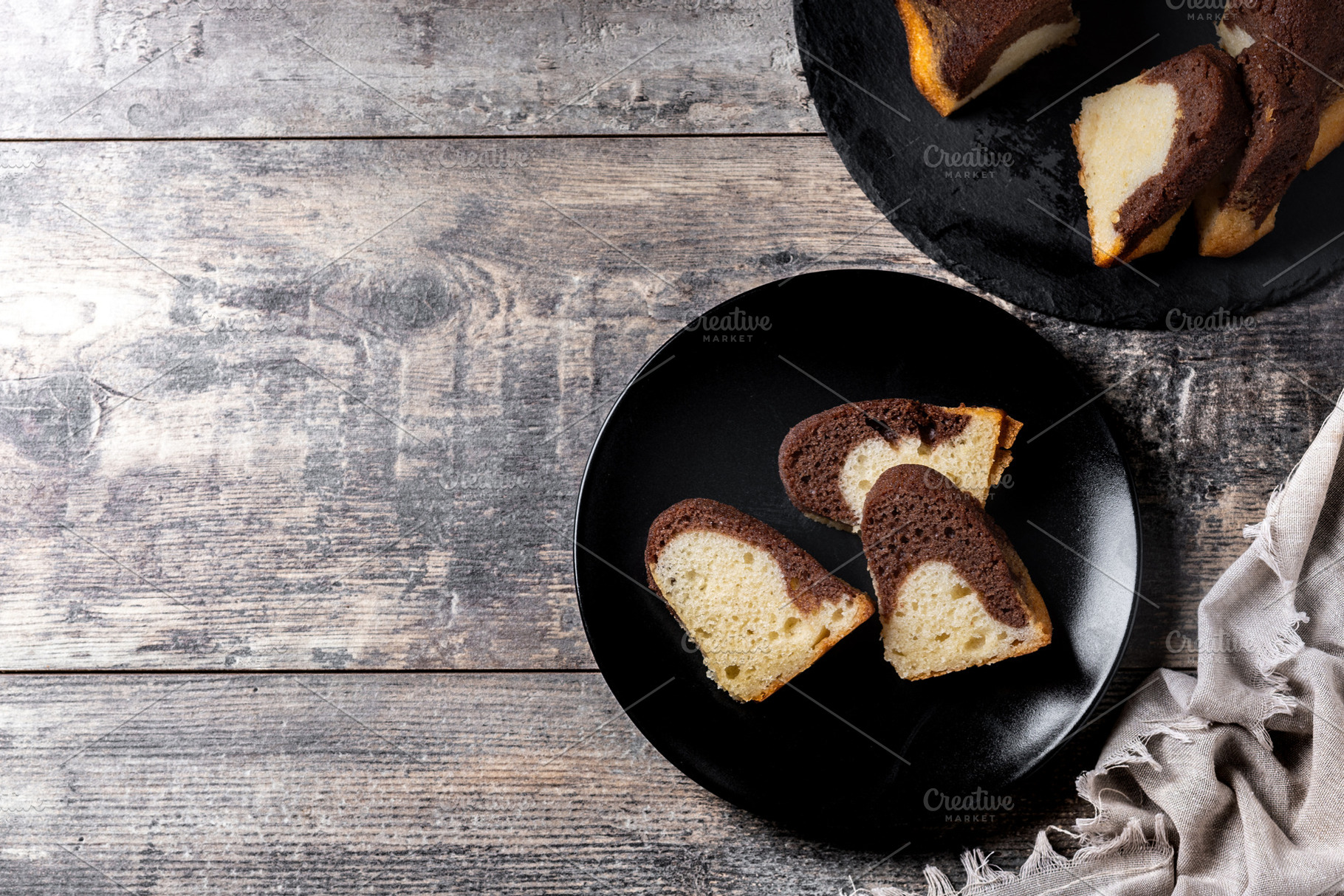 Marble bundt cake sliced, a Food & Drink Photo by etorres69
