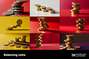Balancing coins. 38 images, a Business Photo by Handmadefont (Thumbnail 2 of 10)