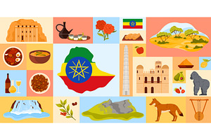 Ethiopian Culture and Heritage in a, an Animal Illustration by Flashvector