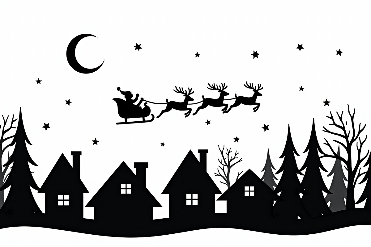 Holiday Village Silhouette Pack, an Illustration by hafijul (Photo 12 of 21)