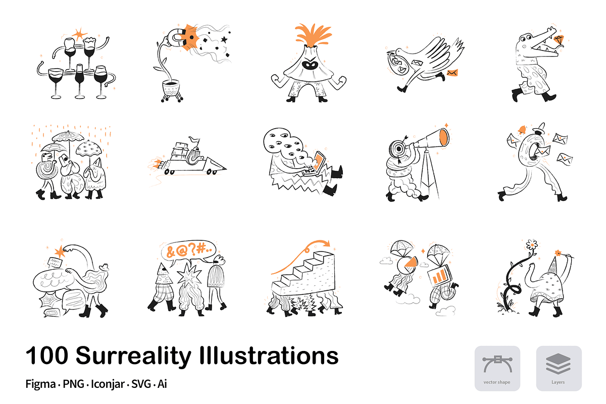 Surreality - 100 illustrations, a Person Illustration by Vectopus.com (Photo 7 of 7)