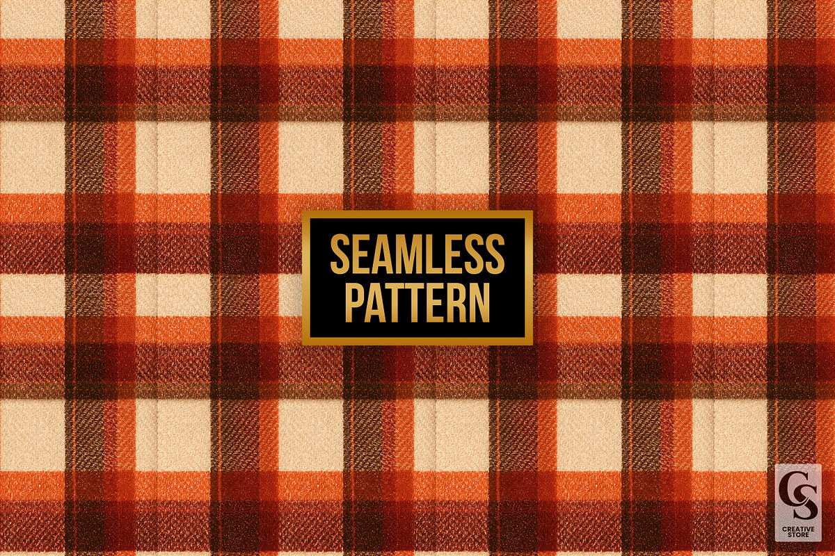 Luxury Autumn Plaid Seamless Pattern, a Pattern Graphic by Creative Store (Photo 4 of 5)