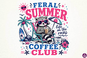 Funny Raccoon Beach Sublimation, a Seasonal Illustration by DreamPrint404 (Thumbnail 1 of 6)