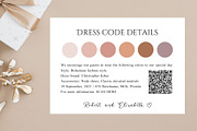 QR code wedding event attire card, a Card Template by EvaTemplates (Thumbnail 2 of 5)