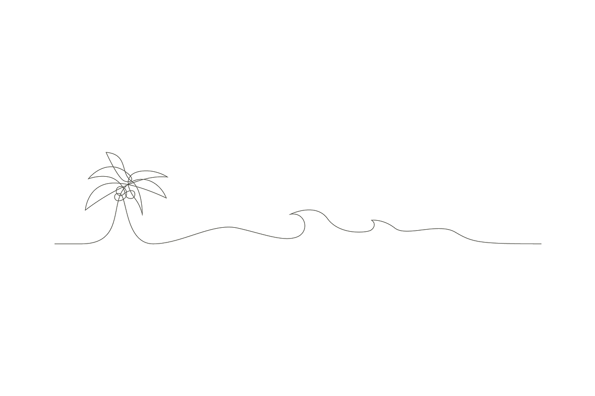 Minimalist line art coconut tree, an Object Graphic by lawoel (Photo 3 of 3)