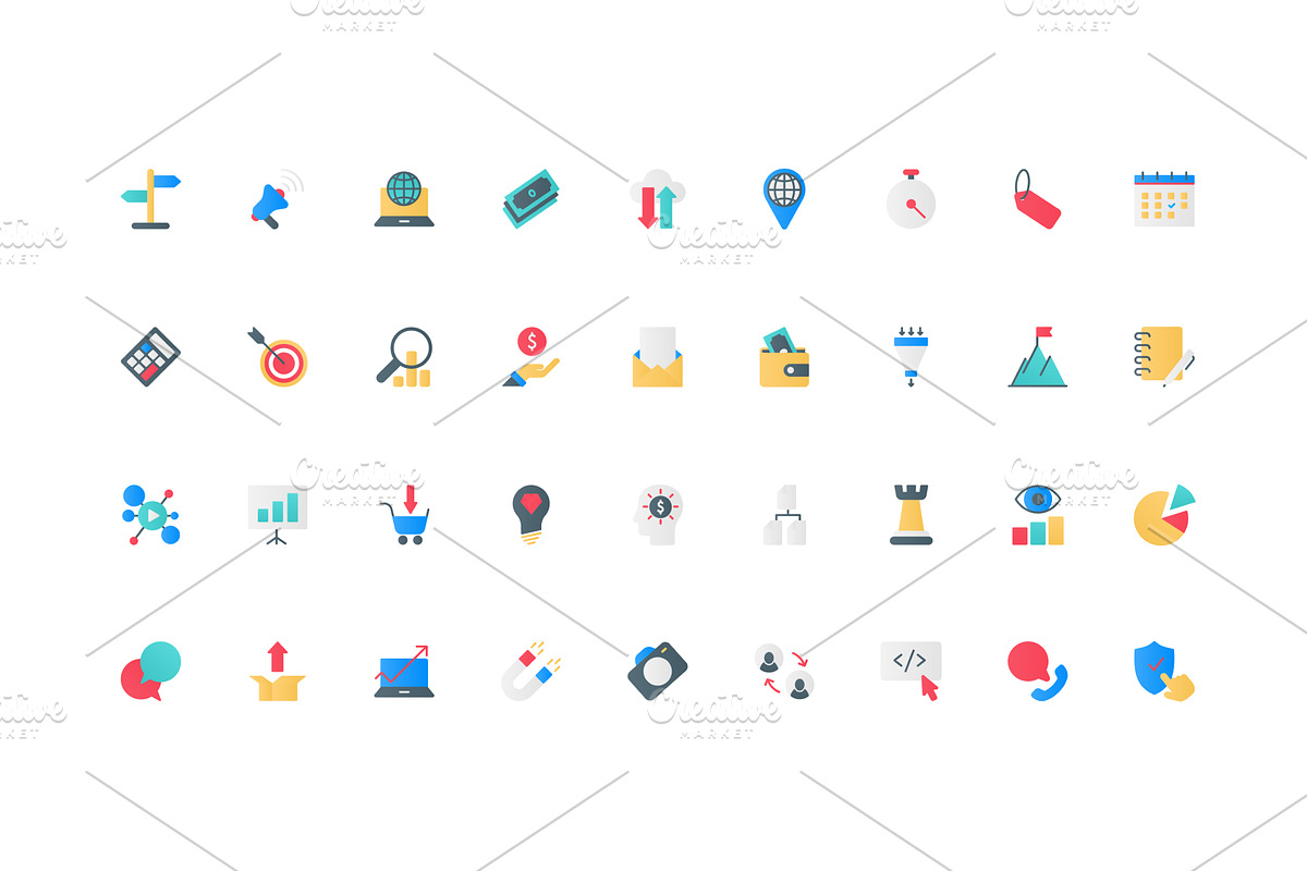 Marketing strategy, sales and, an Object Illustration by Lemberg Vector