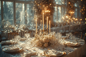 Wedding flower table stock image, a Holiday Photo by ComfortQ