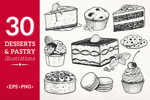 Desserts Sketchy illustrations
