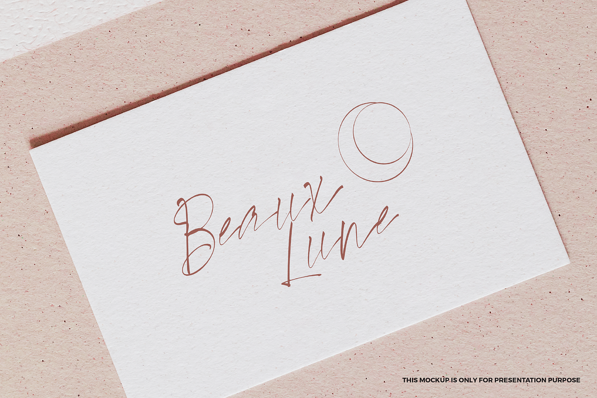 Beaux Lune logo, a Branding & Logo Template by MuzaInspires (Photo 3 of 3)