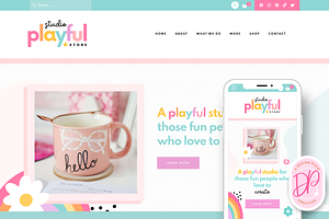 Playful Wix Website Template, a Wix Template by Design Pixie