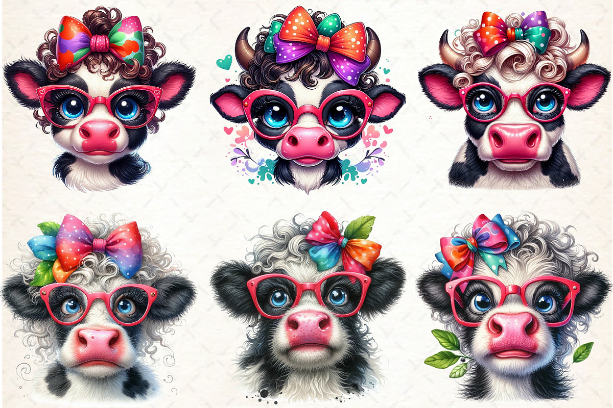 Funny Cow clipart, an Illustration by Libby Wishes (Photo 6 of 6)